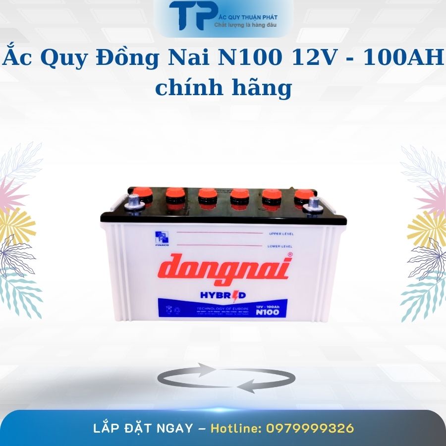 Ắc quy Đồng Nai N100 12V - 100AH chính hãng