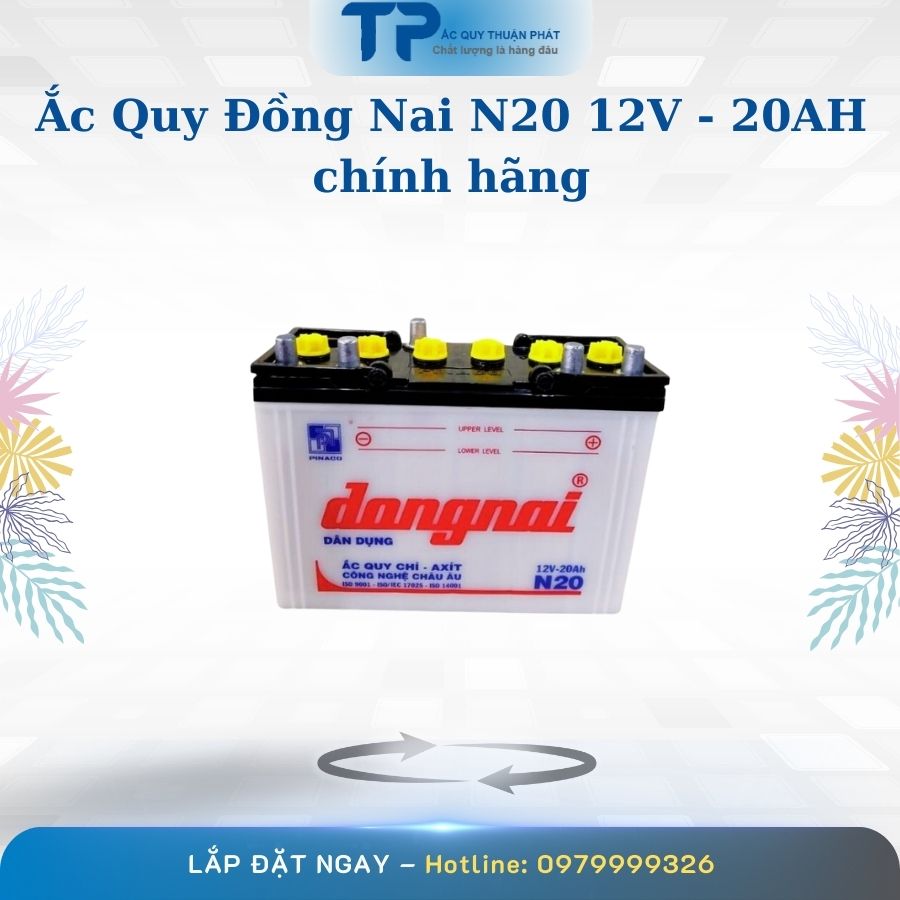 Ắc quy Đồng Nai N20 12V - 20AH chính hãng