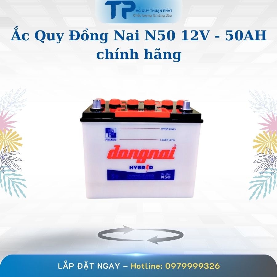 Ắc quy Đồng Nai N50 12V - 50AH chính hãng