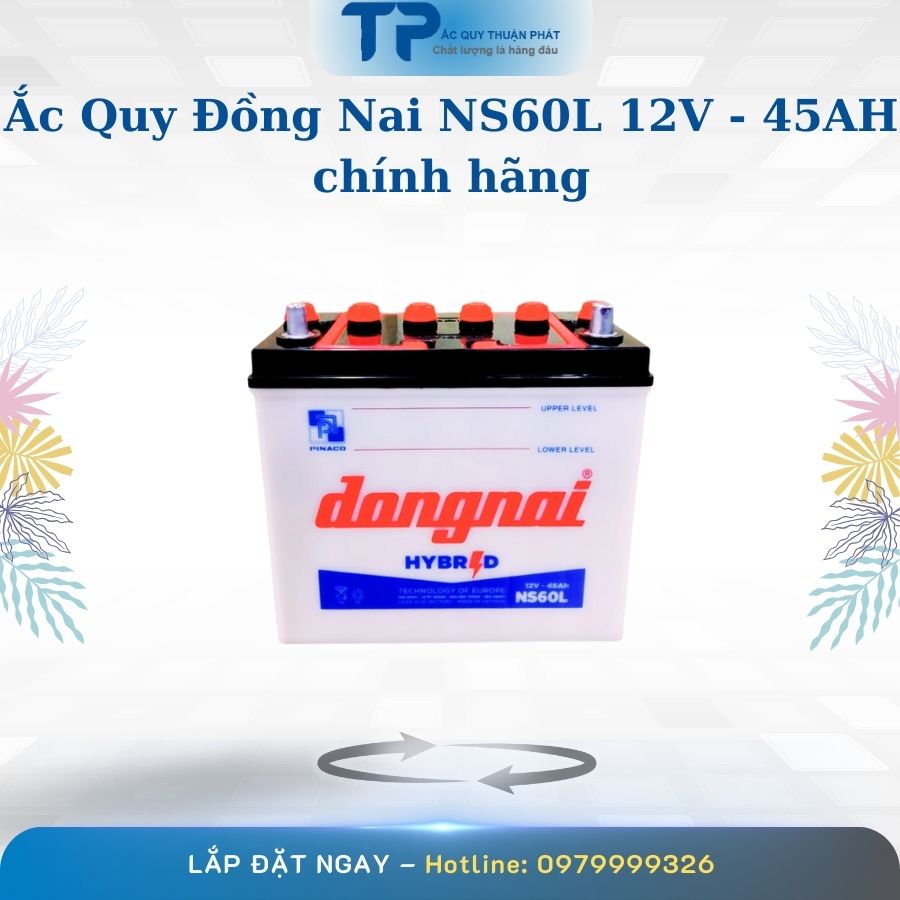 Ắc quy Đồng Nai NS60L 12V - 45AH chính hãng