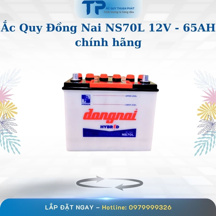Ắc quy Đồng Nai NS70L 12V - 65AH chính hãng