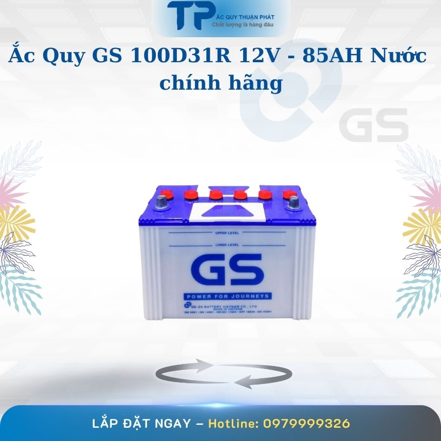 Ắc quy GS 100D31R 12V - 85AH chính hãng