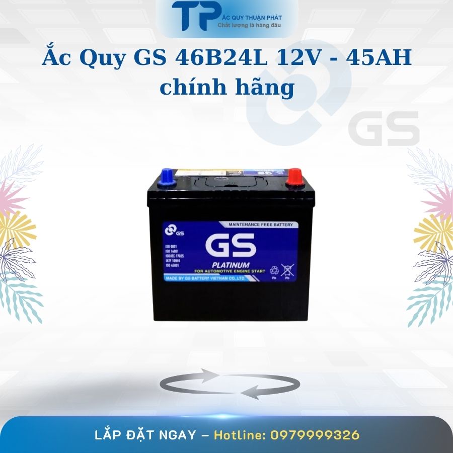 Ắc quy GS MF 46B24L 12V - 45AH chính hãng
