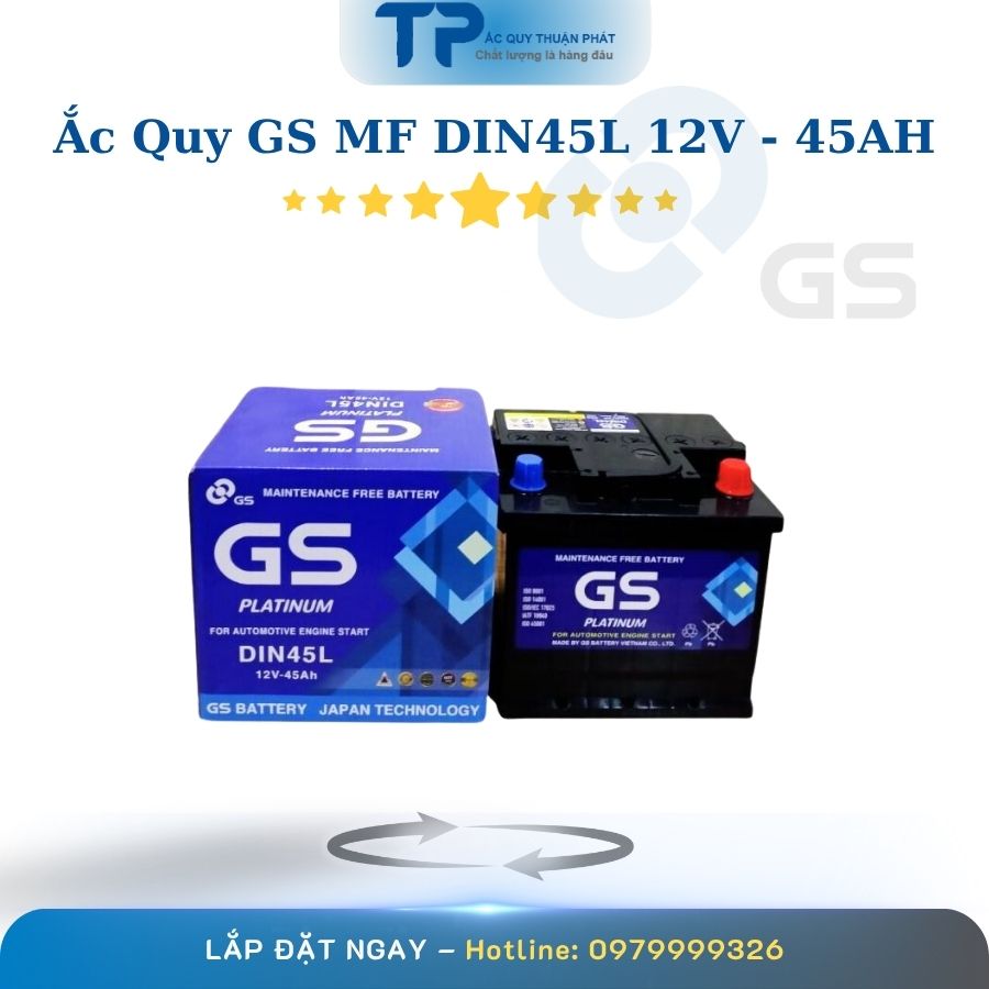 Ắc quy GS MF DIN45L 12V - 45AH