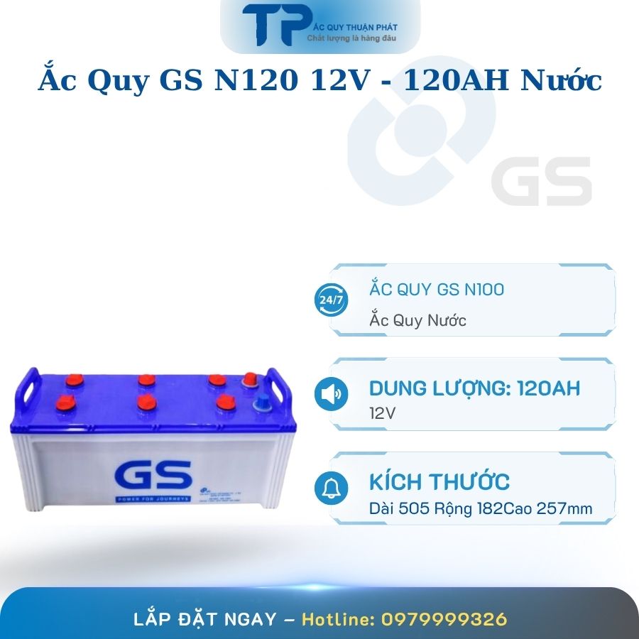 Ắc quy GS N120 12V - 120AH nước