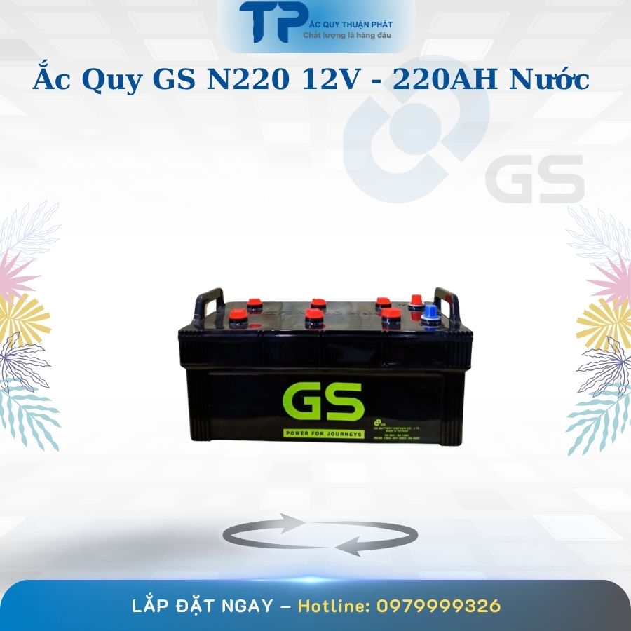 Ắc quy GS N220 12V - 220AH chính hãng