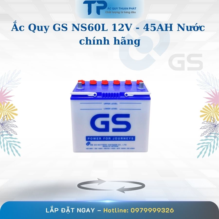 Ắc quy GS NS60L 12V - 45AH chính hãng