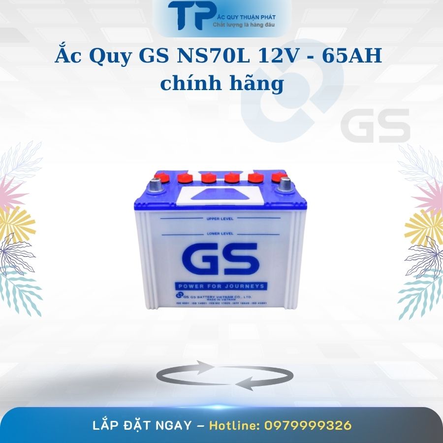 Ắc quy GS NS70L 12V - 65AH chính hãng