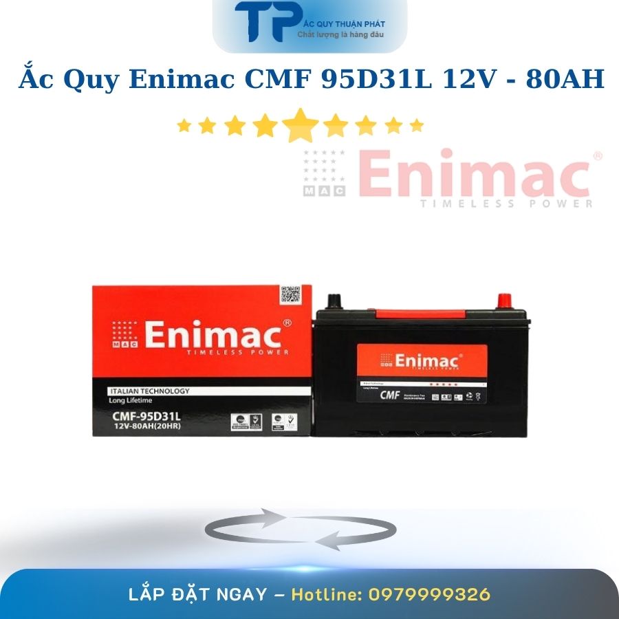 Ắc quy Enimac CMF 95D31L 12V - 80AH