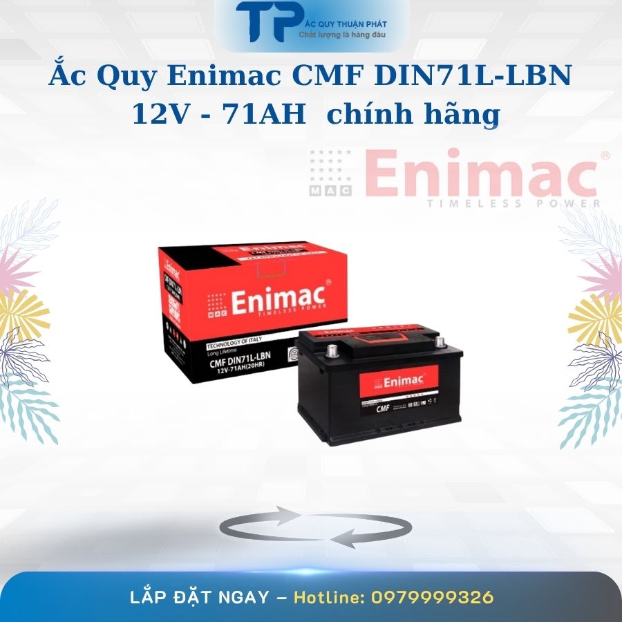 Ắc quy Enimac CMF DIN71L-LBN 12V - 71AH chính hãng