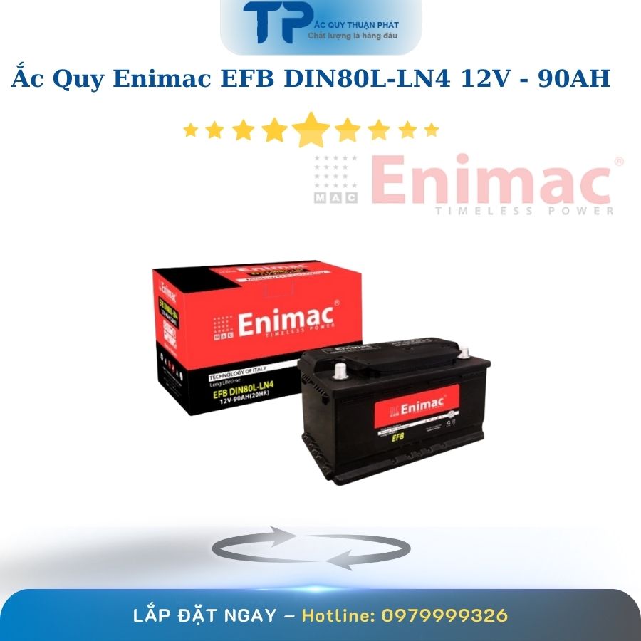 Ắc quy Enimac DIN80L LN4 12V - 90AH