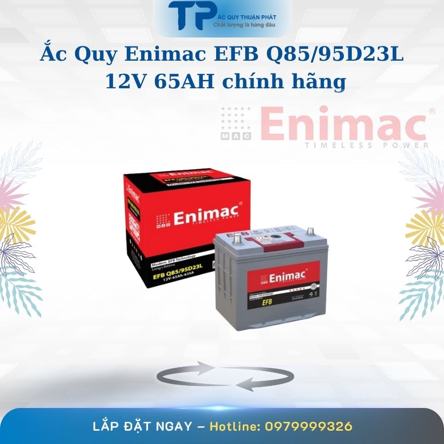 Ắc quy Enimac EFB Q85/95D23L 12V - 65AH chính hãng