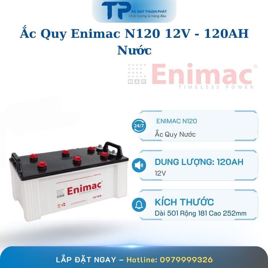 Ắc quy Enimac N120 12V - 120AH Nước