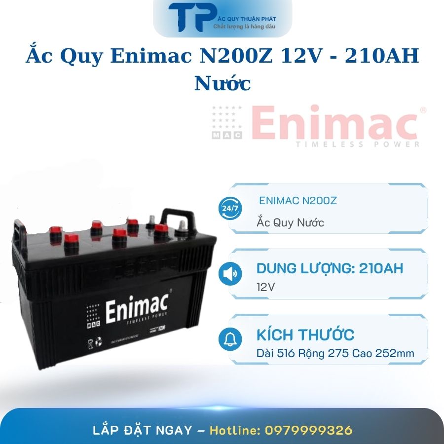 Ắc quy Enimac N200Z 12V - 210AH Nước