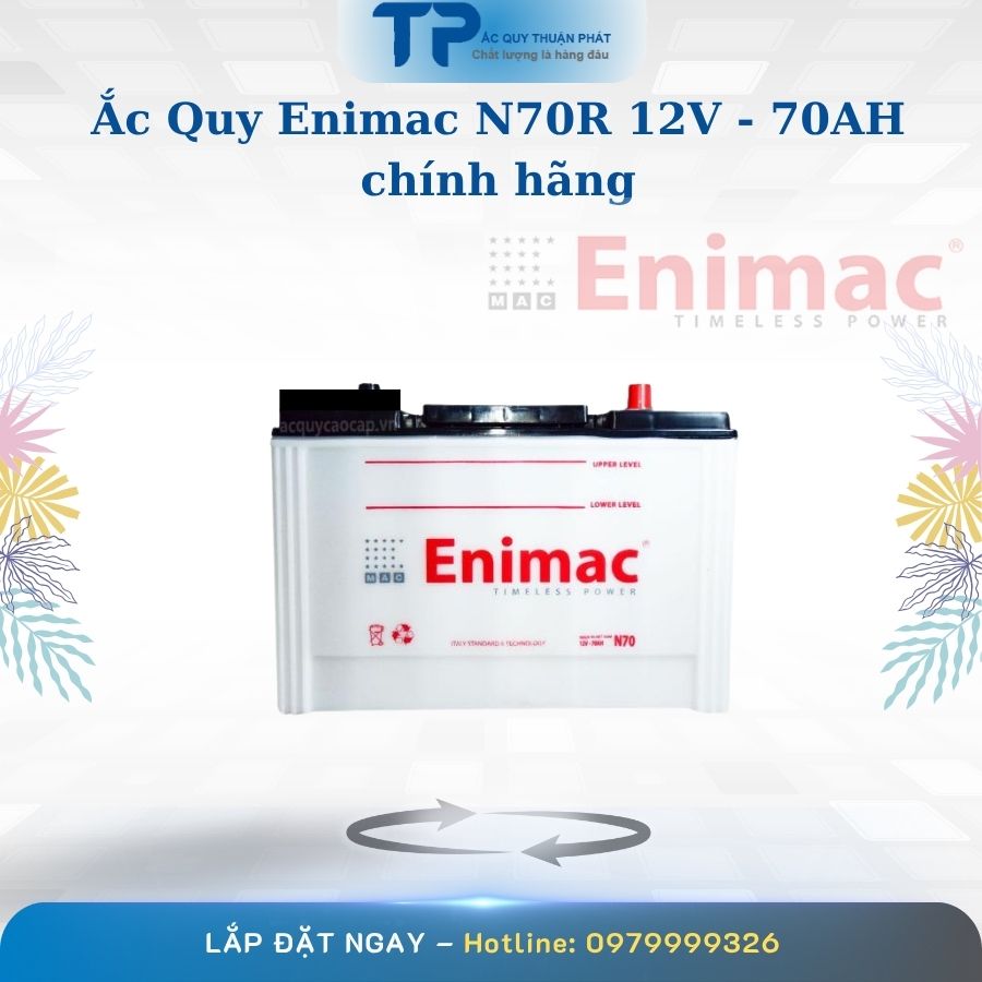 Ắc quy Enimac N70R 12V -70AH chính hãng