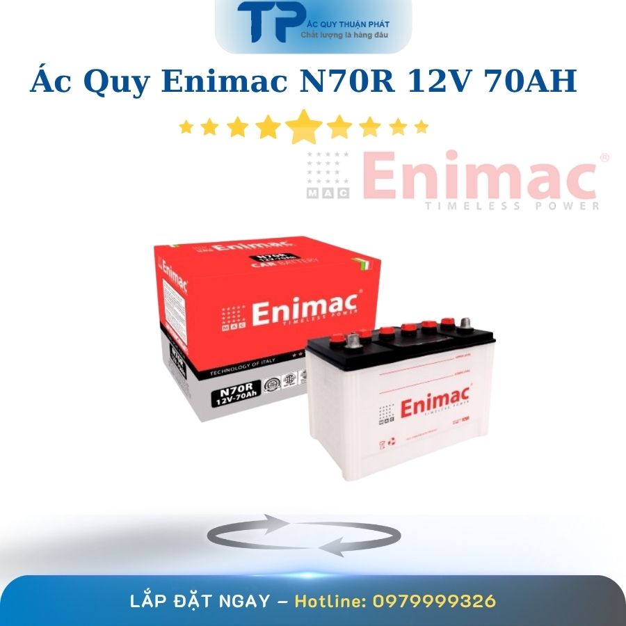 Ắc quy Enimac N70R 12V -70AH