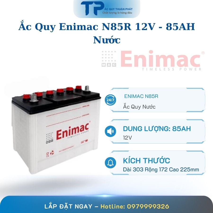 Ắc quy Enimac N85 12V - 85AH Nước