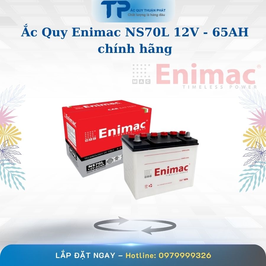 Ắc quy Enimac NS70L 12V - 65AH chính hãng