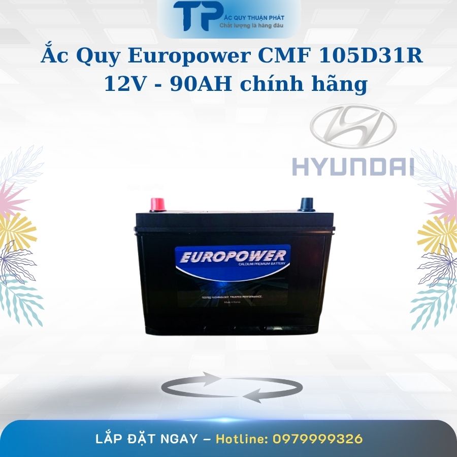 Ắc quy Europower CMF 105D31R 12V - 90AH chính hãng