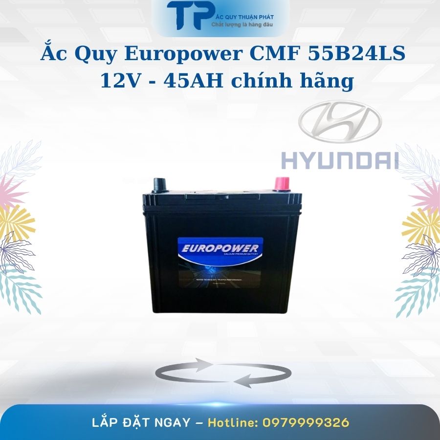 Ắc quy Europower CMF 55B24LS 12V - 45AH chính hãng