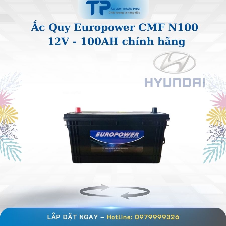 Ắc quy Europower CMF N100 12V - 100AH chính hãng