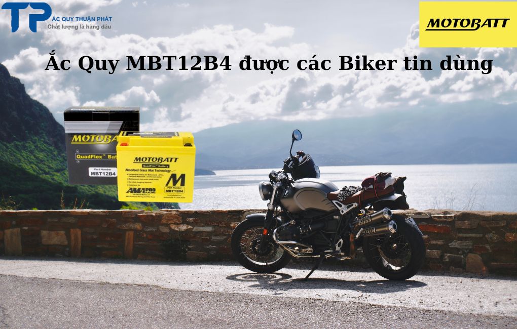 Ắc quy Motobatt MBT12B4 được các Biker tin dùng