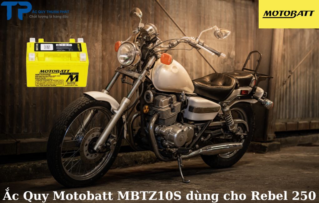 Ắc quy Motobatt MBTZ10S dùng cho Rebel 250cc