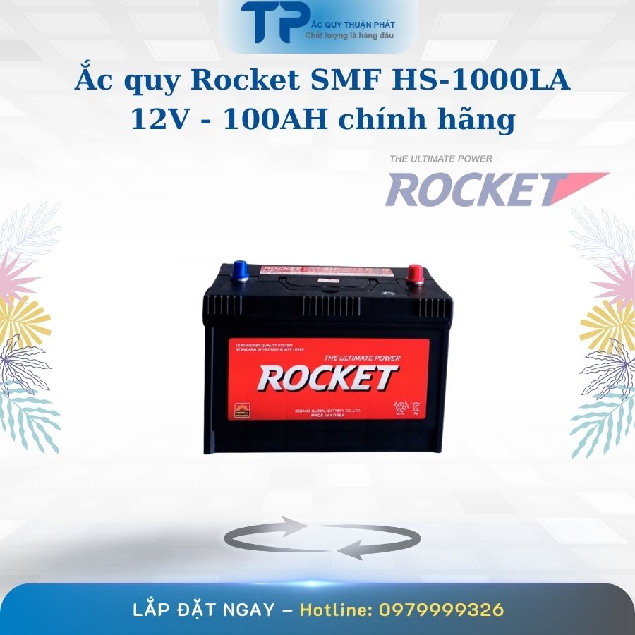 Ắc quy Rocket SMF HS-1000LA 12V - 100AH chính hãng