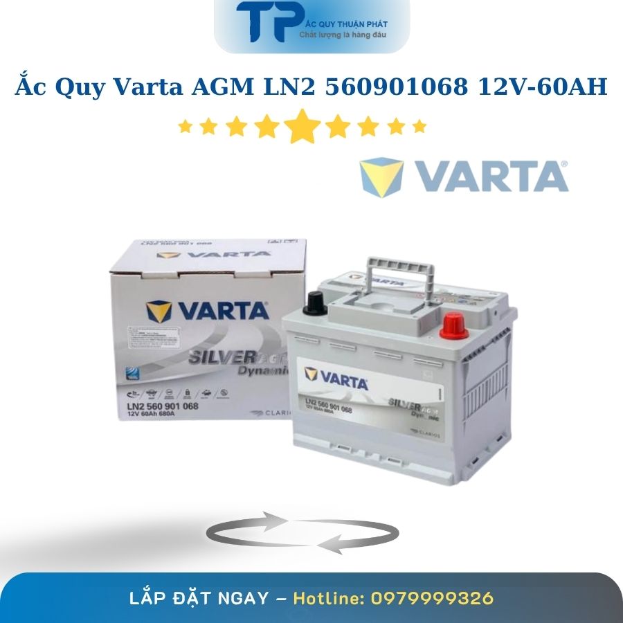 Ắc quy Varta AGM LN2 56091068 12V - 60AH