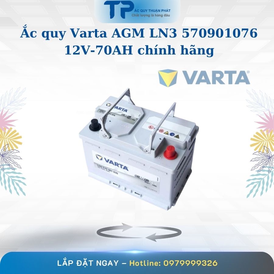 Ắc quy Varta AGM LN3 570901076 12V - 70AH chính hãng