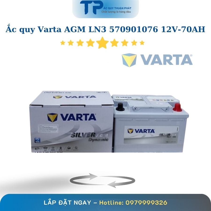 Ắc quy Varta AGM LN3 570901076 12V - 70AH