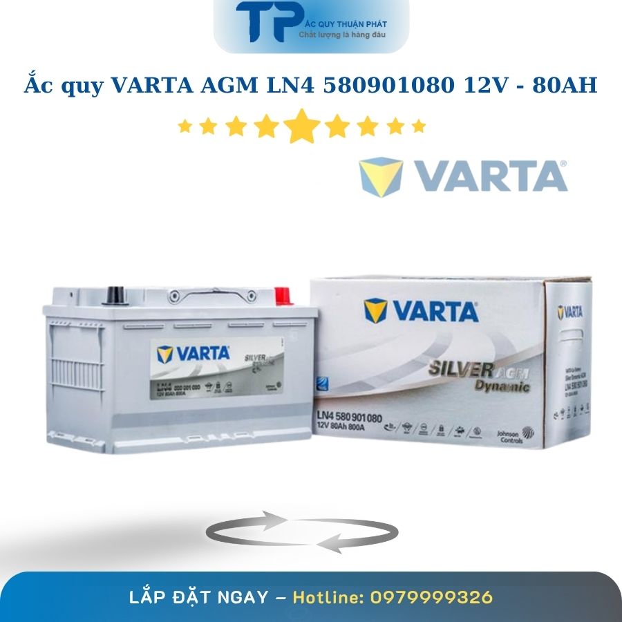 Ắc quy Varta AGM LN4 580901080 12V - 80AH