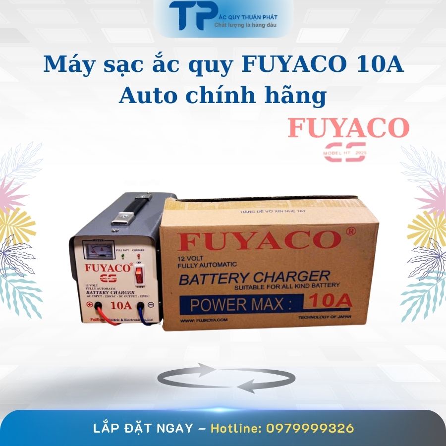 Máy sạc ắc quy Fuyaco 10A auto chính hãng