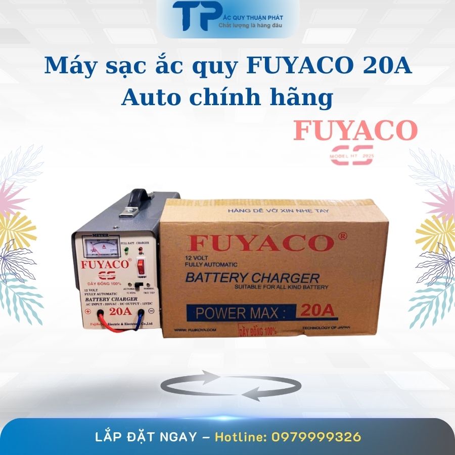 Máy sạc ắc quy 20A Auto chính hãng