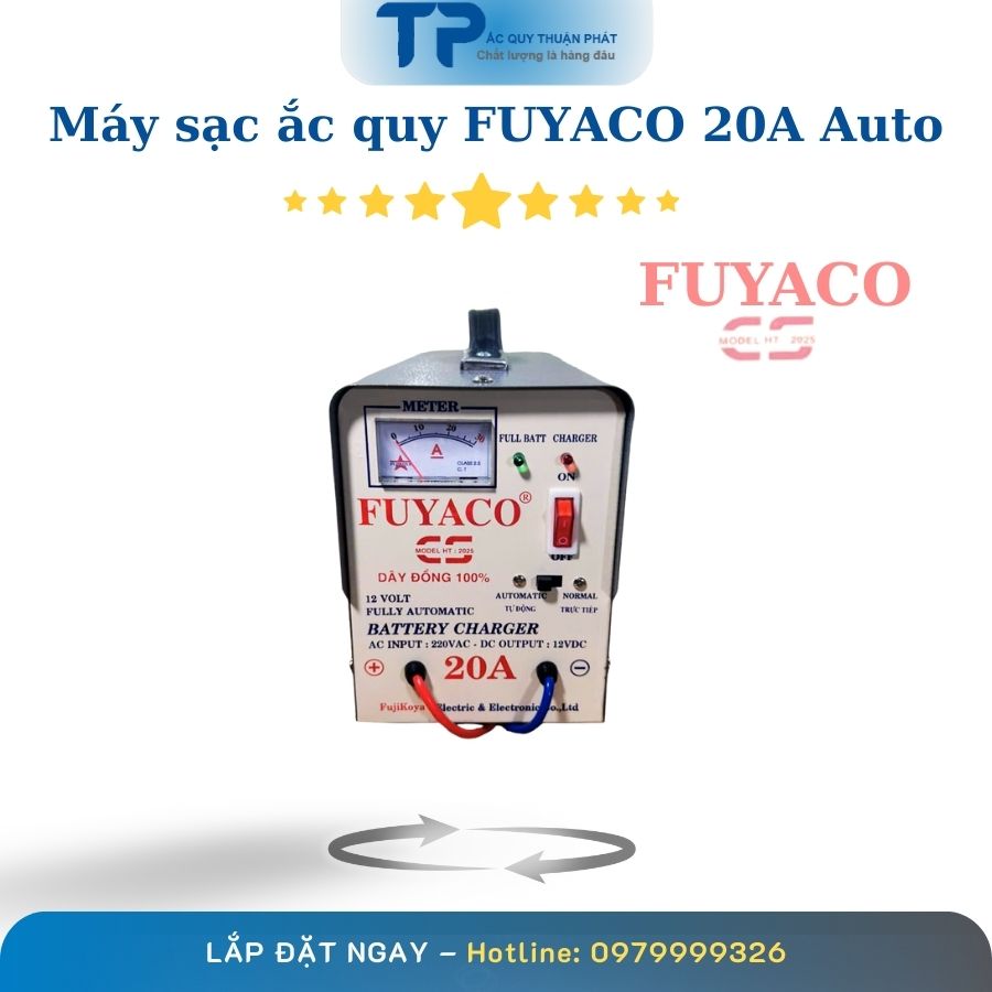 Máy sạc ắc quy Fuyaco 20A Auto