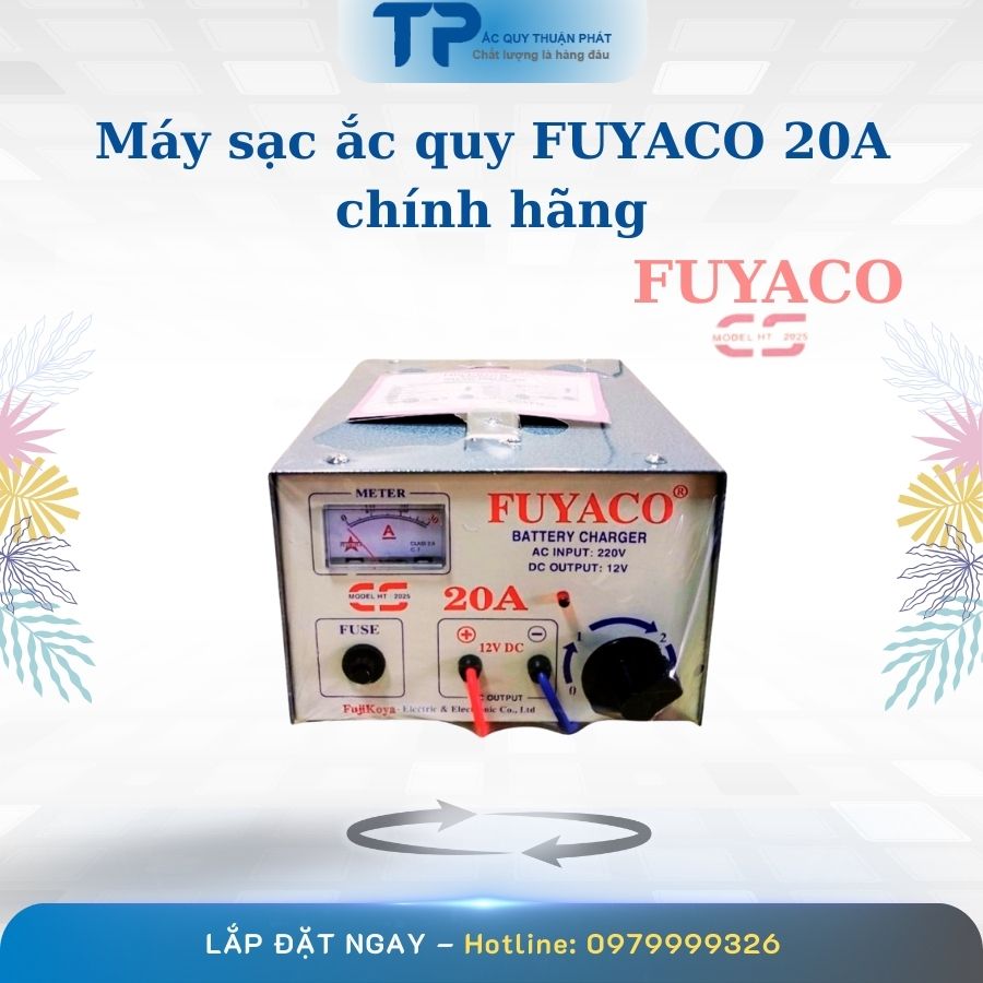 Máy sạc ắc quy Fuyaco 20A chính hãng