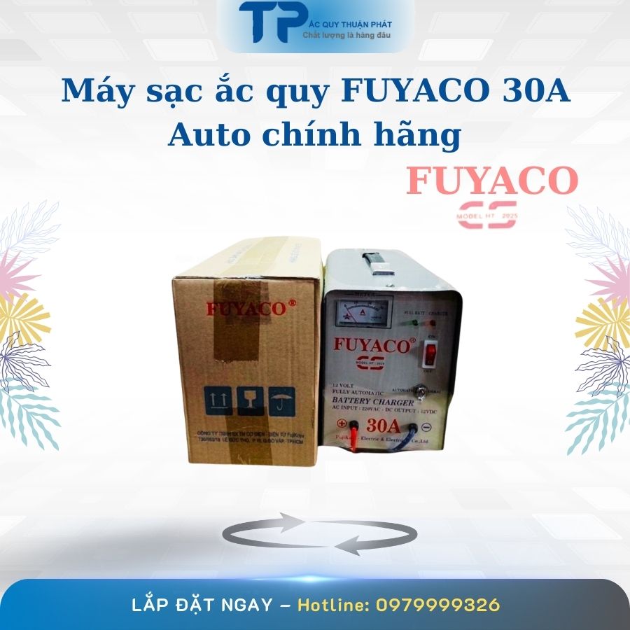 Máy sạc ắc quy Fuyaco 30A Auto chính hãng
