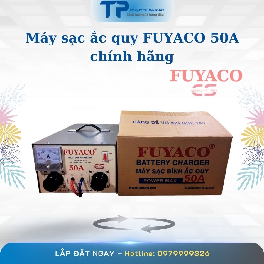 Máy sạc ắc quy Fuyaco 50A chính hãng