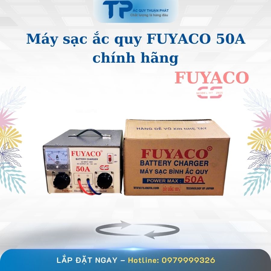 Máy sạc ắc quy Fuyaco 50A chính hãng