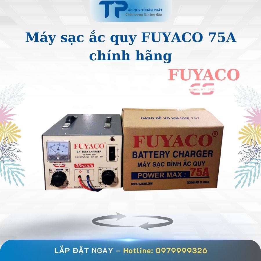 Máy sạc ắc quy Fuyaco 75A chính hãng