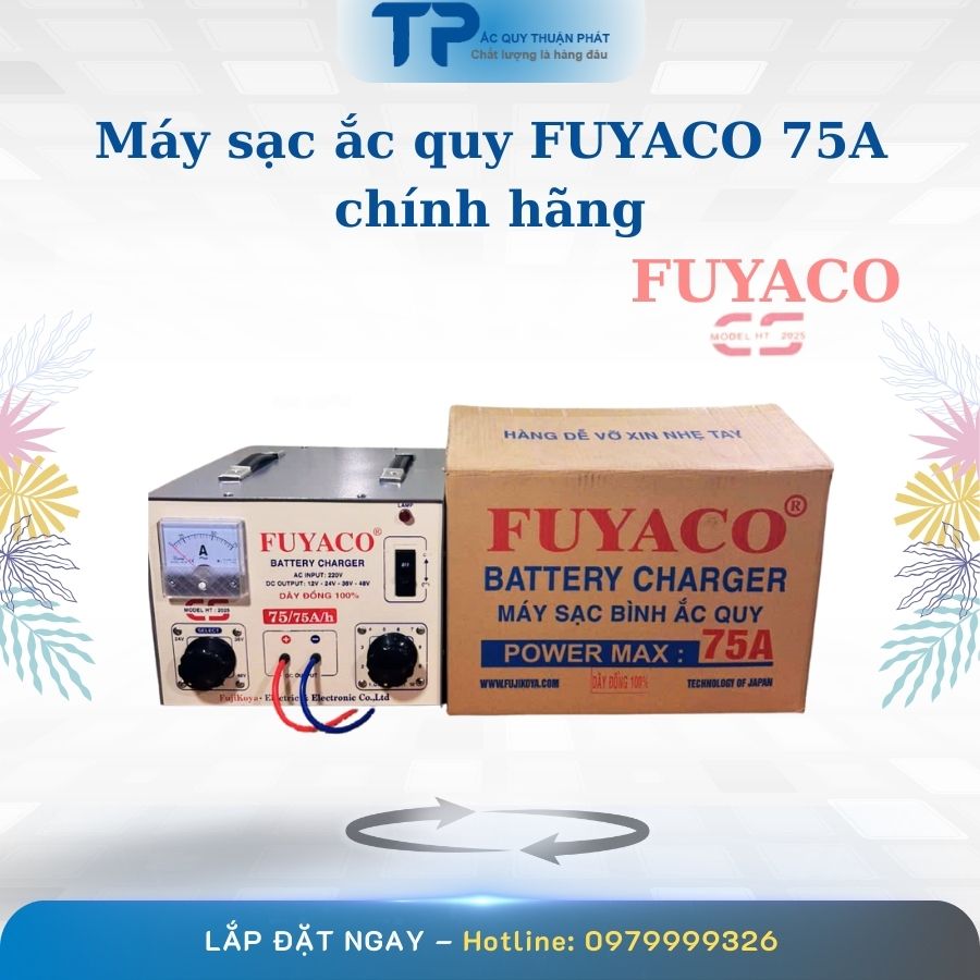 Máy sạc ắc quy Fuyaco 75A chính hãng