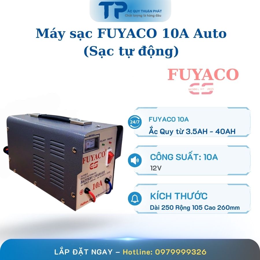 Máy sạc Fuyaco 10A Auto