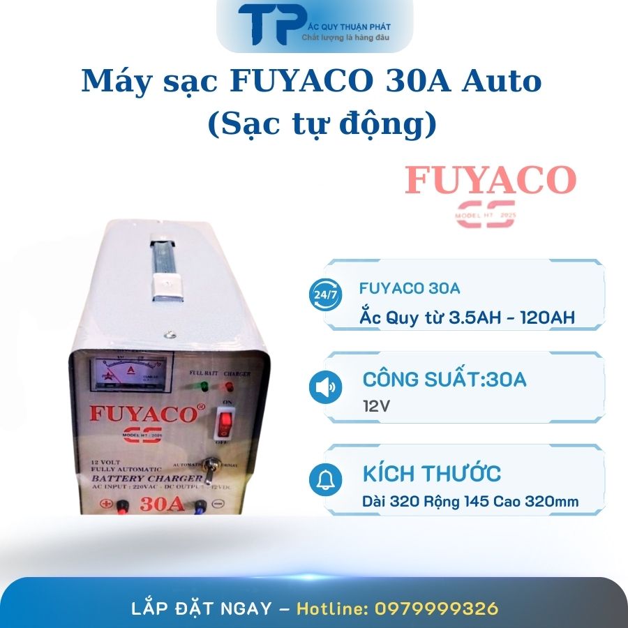 Máy sạc Fuyaco 30A Auto