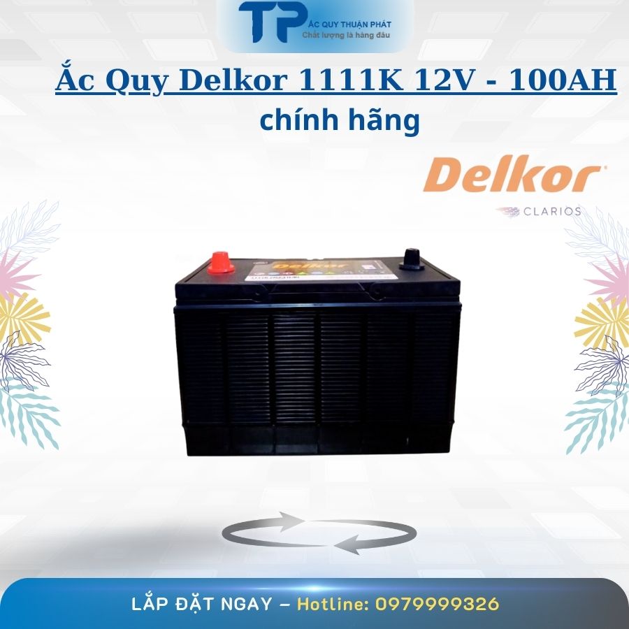 Ắc Quy Delkor 1111K 95E41R 12V - 100AH miễn bảo dưỡng