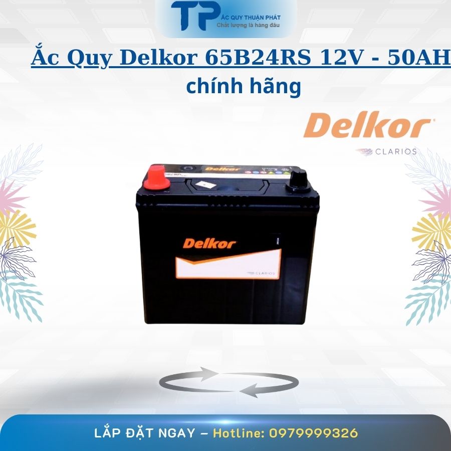 Ắc Quy Delkor 65B24RS 12V - 50AH chính hãng
