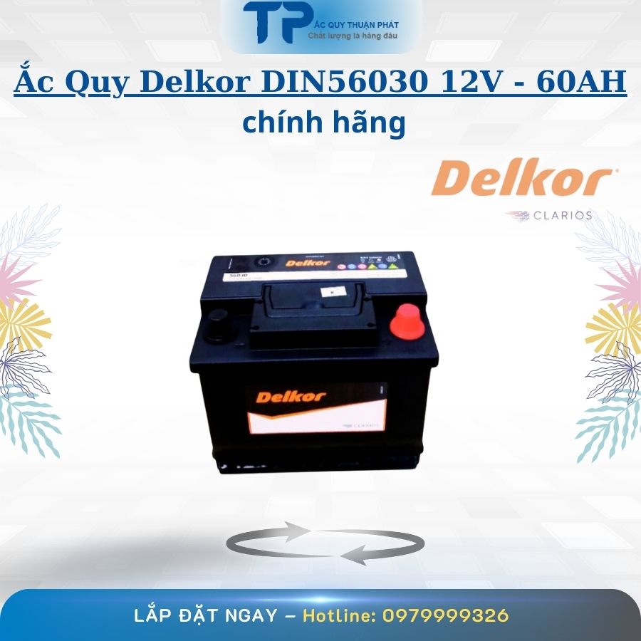 Ắc Quy Delkor DIN56030 12V - 60AH chính hãng