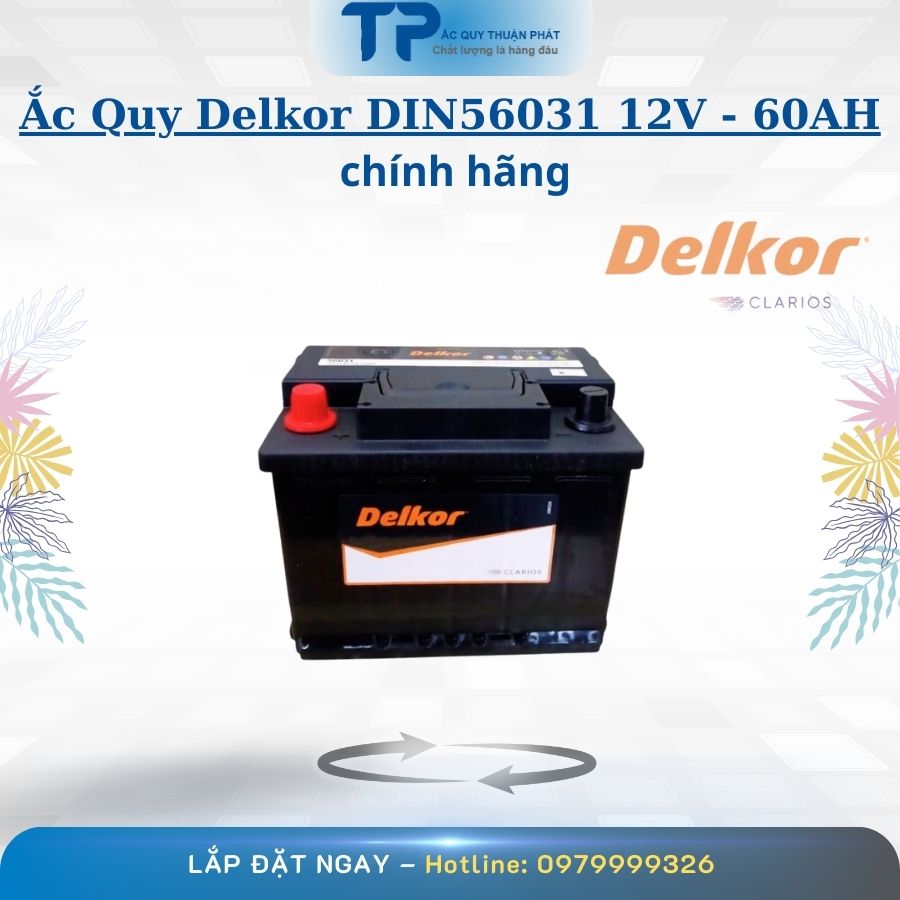 Ắc Quy Delkor DIN56031 12V - 60AH chính hãng