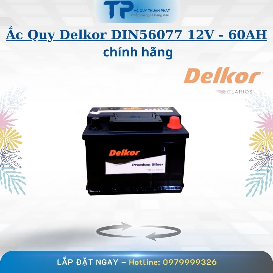 Ắc Quy Delkor DIN56077 12V - 60AH chính hãng