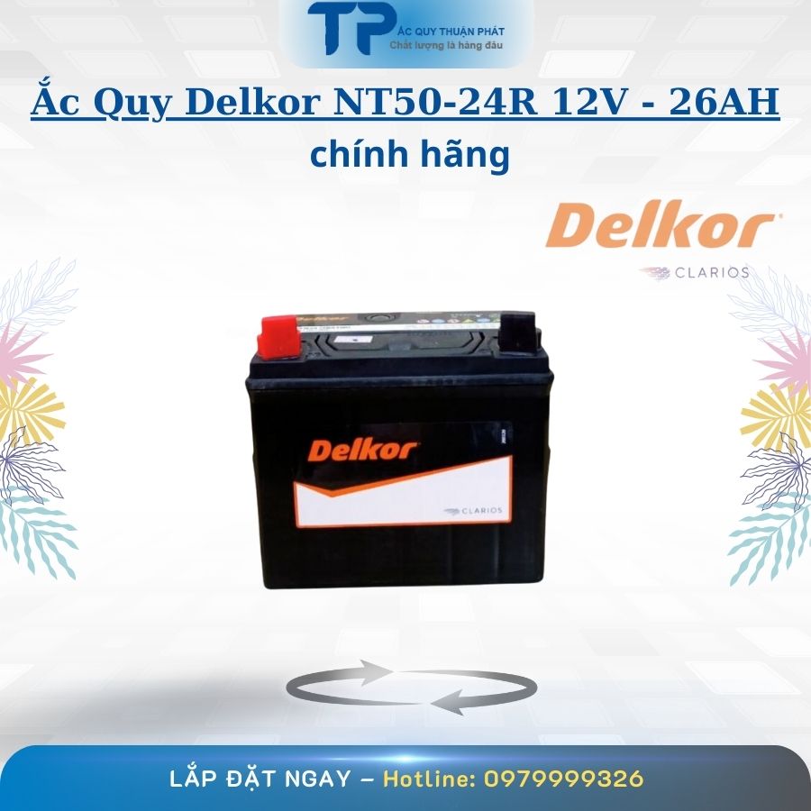 Ắc Quy Delkor NT50-24R 12V - 26AH chính hãng