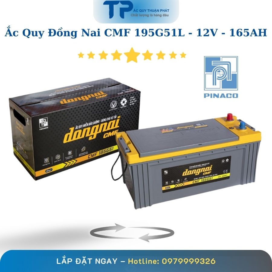 Ắc quy Đồng Nai CMF 105G51L 12V - 165AH